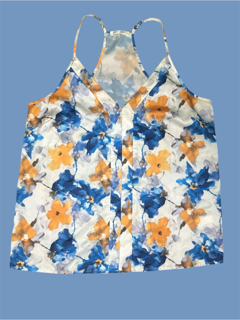 Chic Watercolor Floral Blouse - Flowy & Vibrant Summer Top! - Picture 2 of 4